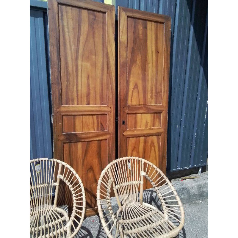 PAIRE DE PORTE NOYER