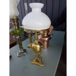 LAMPE OPALINE LAITON 