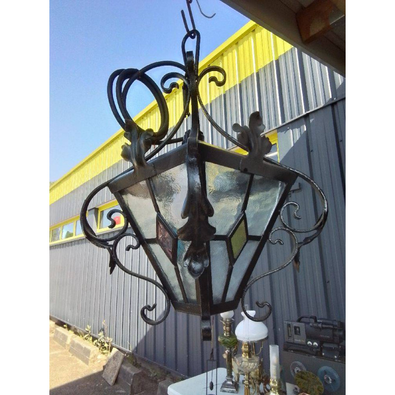SUSPENSION LANTERNE FER FORGE