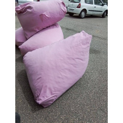 POUF TISSU ROSE DEPERLANT