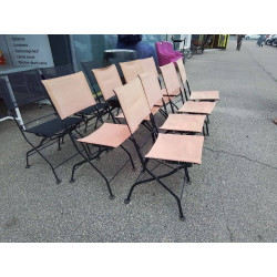 CHAISE FER ET TOILE PLIANTS