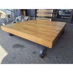 TABLE BASSE INDUSTRIELLE