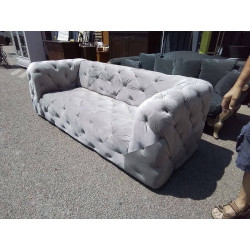 CANAPE STYLE CHESTERFIELD GRIS