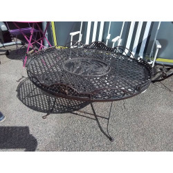 TABLE BASSE PLIANTE FER FORGE