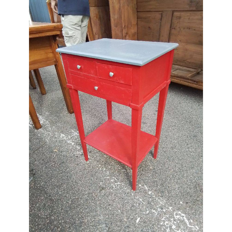 MEUBLE D’APPOINT ROUGE GRIS