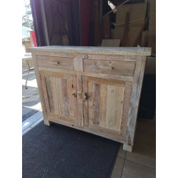 BUFFET BOIS PATINE 2P 2T