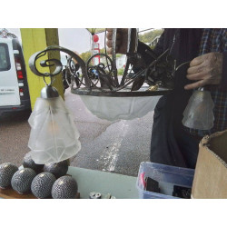 LUSTRE FER FORGE ART DECO...