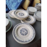 6 ASSIETTES GIEN DECOR BLEU