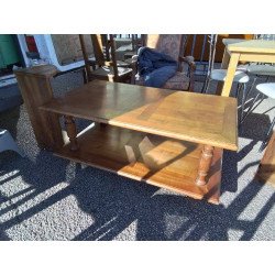 TABLE BASSE MERISIER 2 NIVEAUX