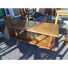 TABLE BASSE MERISIER 2 NIVEAUX