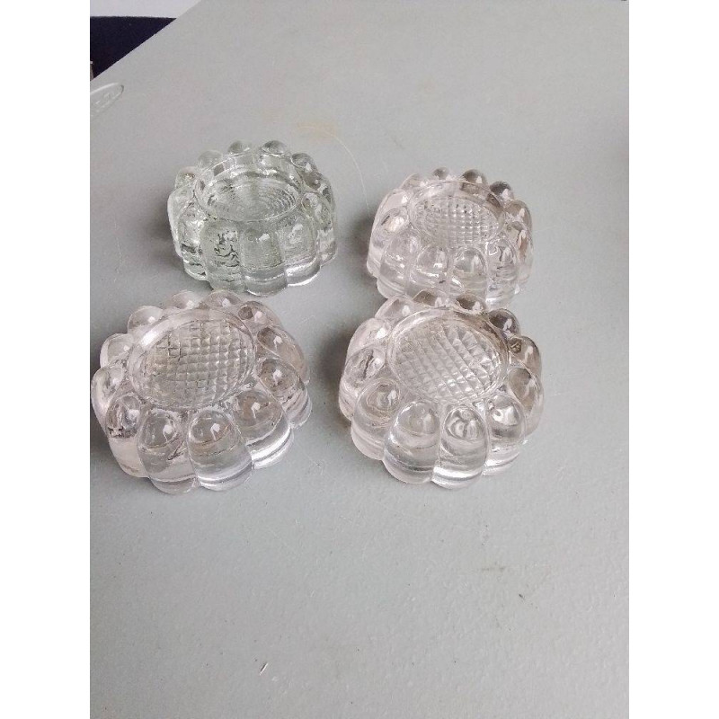 SERIE DE 4 PIEDS DE PIANO VERRE