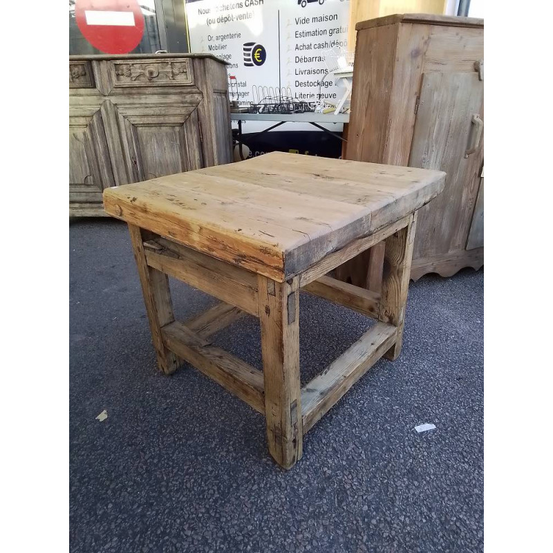 TABLE D’APPOINT ANCIENNE BOIS BRUT