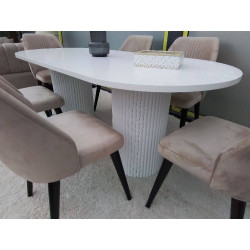 TABLE OBLONGUE BLANCHE