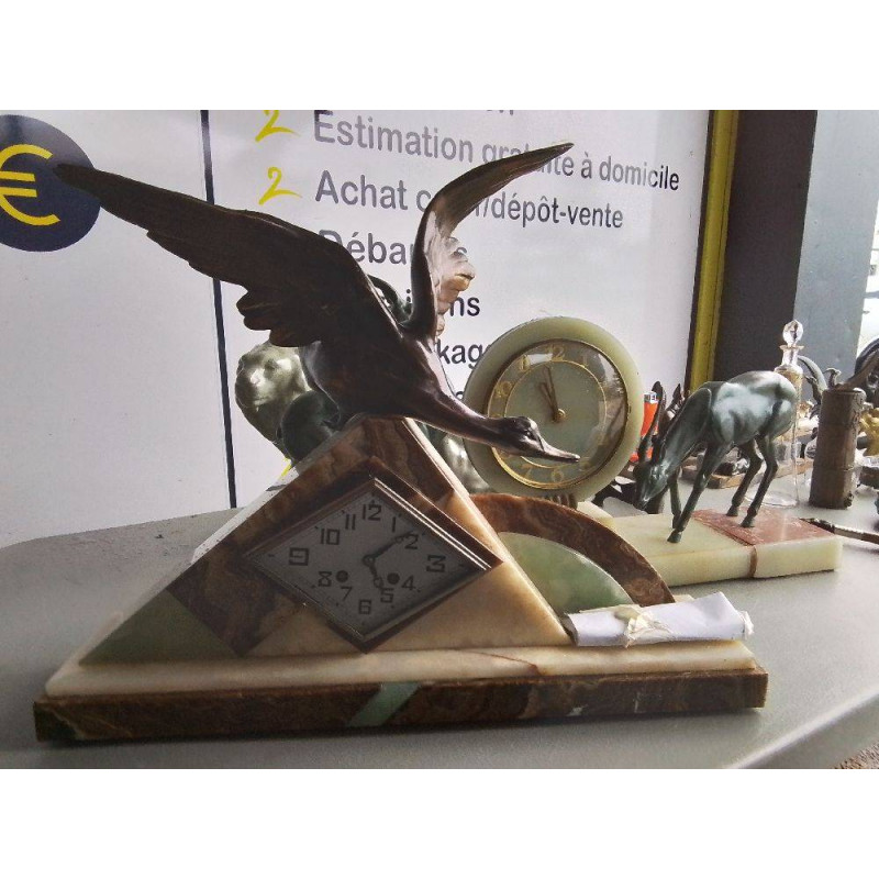 PENDULE ART DECO CANARD REGLAGE A PREVOIR 