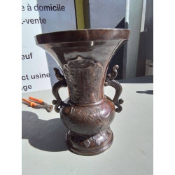 VASE BRONZE ASIATIQUE 