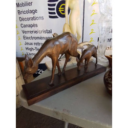 SUJET BICHES BOIS SIGNE MERA