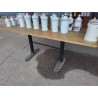 TABLE BISTROT ART DECO CHENE ET FONTE