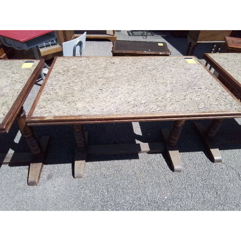 TABLE DE BISTROT BOIS ET MARBRE