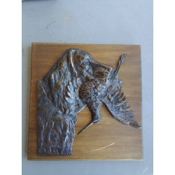 PLAQUE BRONZEDUR BOIS CHASSE