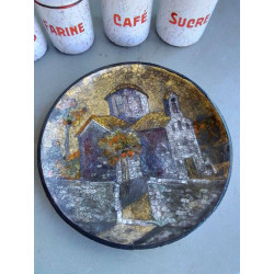 PLAT TERRE CUITE EMAILLE