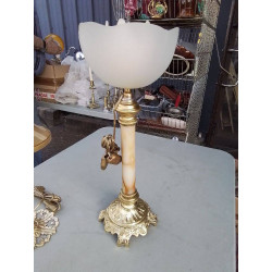LAMPE GM ALBATRE BRONZE