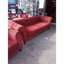CANAPE CHESTERFIELD BRIQUE
